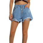Shorts en jean déchirés pour femmes