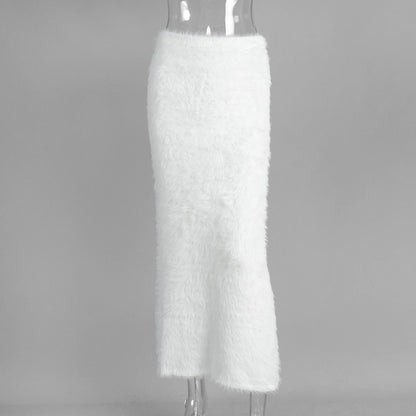 Jupe Longue en Maille Femme – Taille Haute et Ajustée