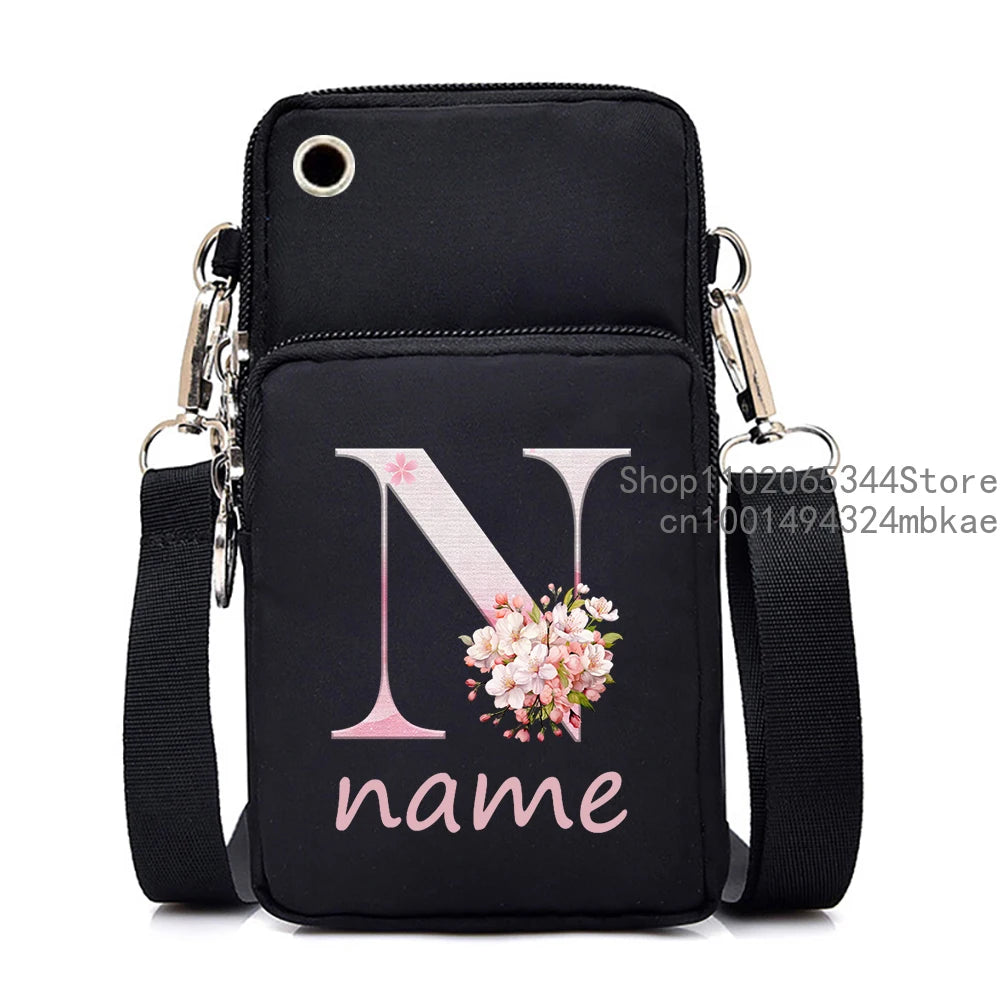 Sac à bandoulière pour téléphone portable floral pour femmes