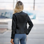 Veste en cuir pour femme