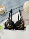 Soutien-gorge sexy en dentelle imprimé léopard pour femmes