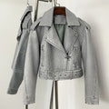 Veste en faux cuir pour femmes