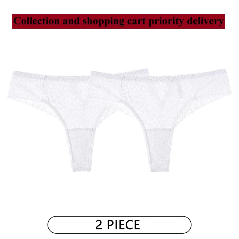 String sexy en dentelle brodée pour femmes