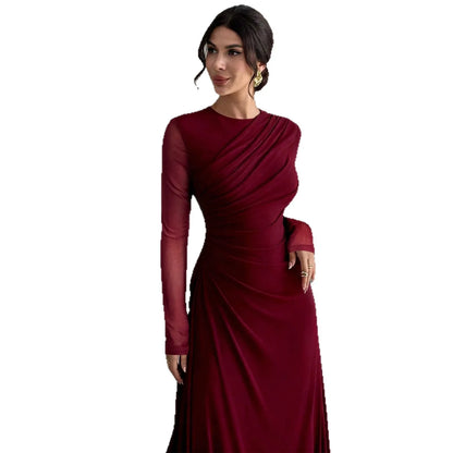 Robe en Maille Femme – Manches Longues et Ceinture