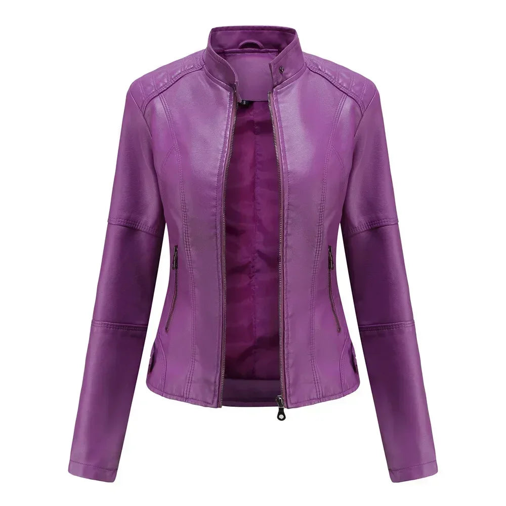Veste en Faux cuir pour femmes