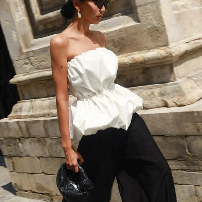 Bustier Blanc Sans Bretelles Femme – Look Chic