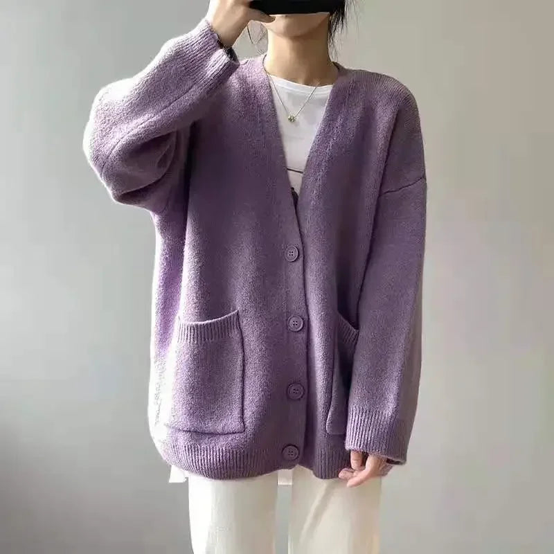 Cardigan décontracté de style paresseux pour femmes
