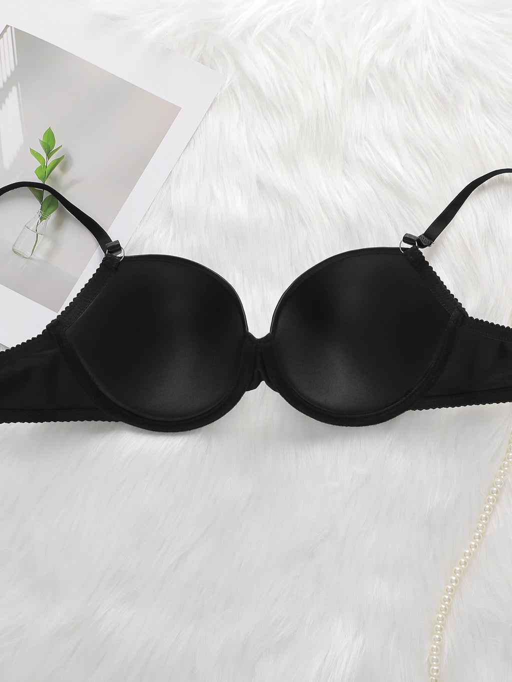 Ensemble de sous-vêtements sexy de couleur unie brillant pour femmes