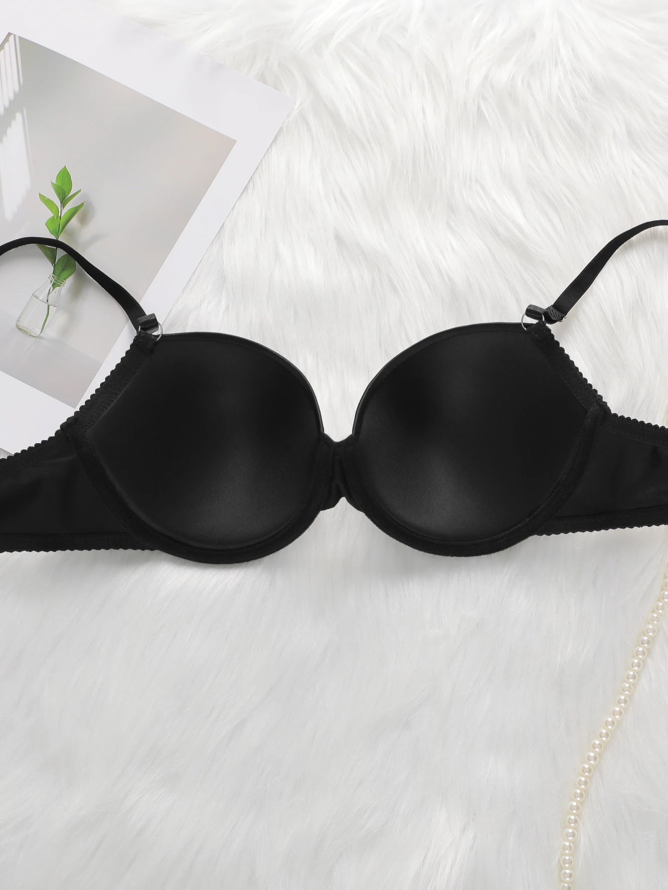 Ensemble de sous-vêtements sexy de couleur unie brillant pour femmes