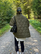 Veste matelassée en coton uni tendance pour femmes