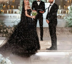 Robe de mariée en dentelle appliquée pour femmes
