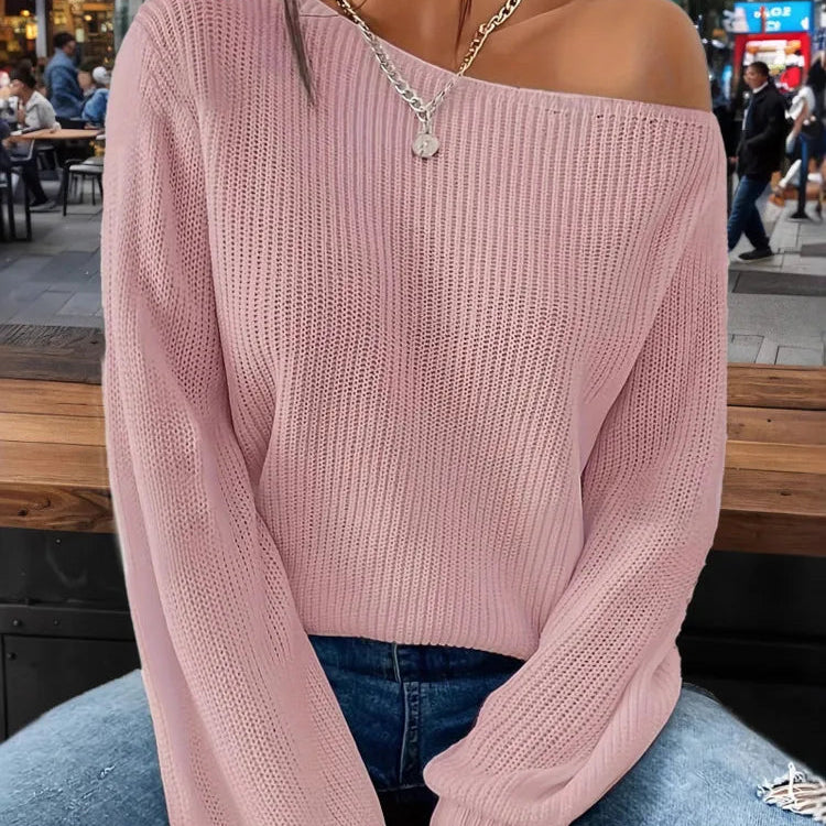 Pull rose décontracté pour femmes
