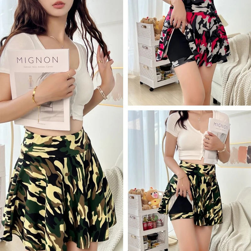 Jupe short plissée basique pour femmes