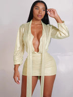 Robe mini  en soie, élégante et moulante pour femmes