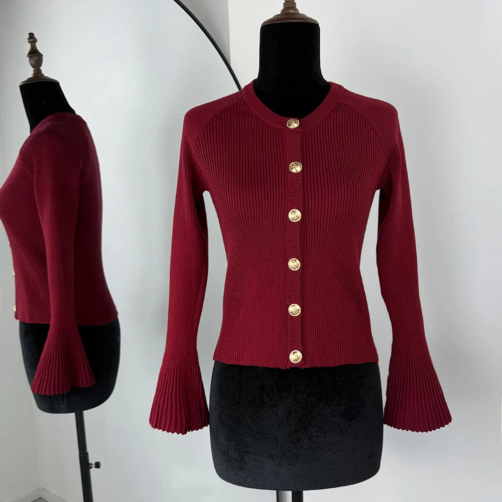 Cardigan à simple boutonnage pour femmes