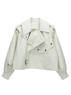 Veste court en similicuir Pu femmes
