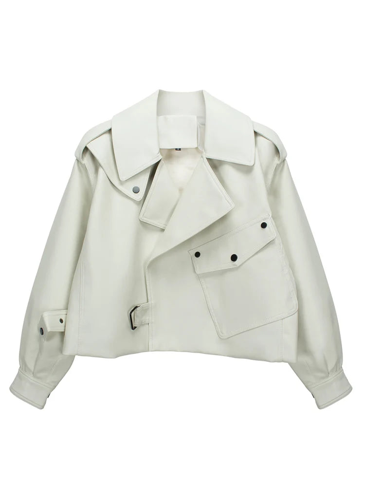 Veste court en similicuir Pu femmes