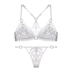 Ensemble de soutien-gorge et string en dentelle pour femmes