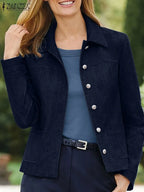 Veste en jean à manches longues pour femmes