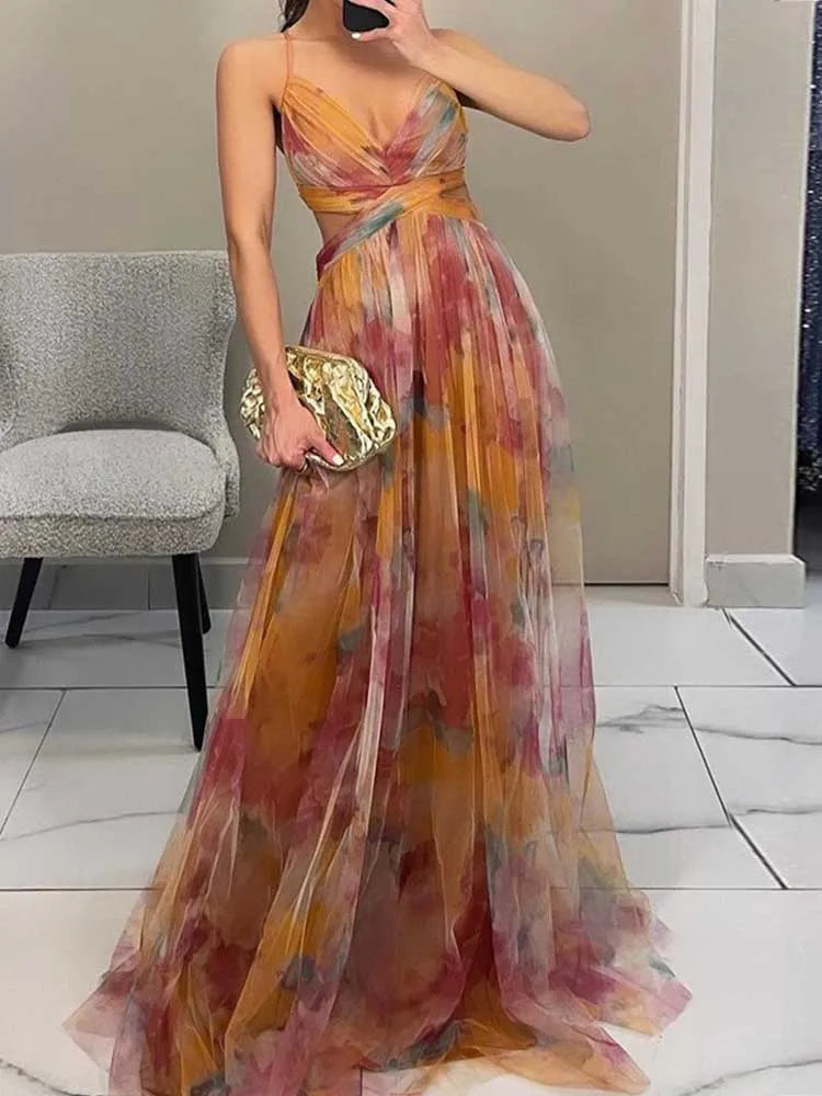 Robe Longue Taille Haute Femme – Style Élégant