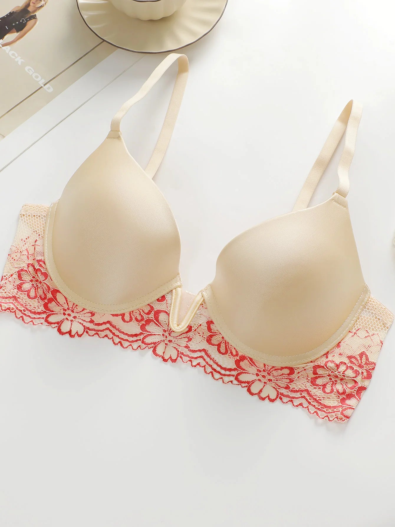 Soutien-gorge Push Up confortable en V profond pour femmes
