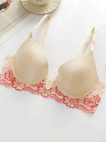 Soutien-Gorge Push-Up Femme – Décolleté V Profond et Confortable