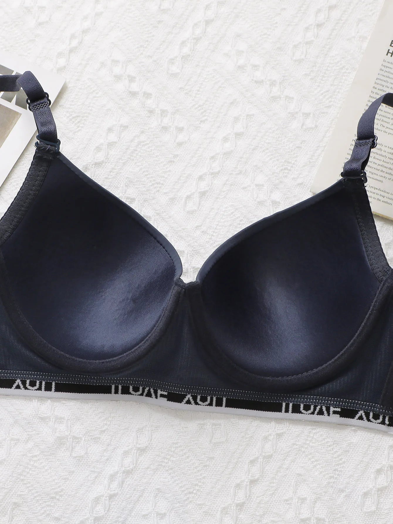 Soutien-gorge sexy brodé avec lettres pour femmes