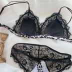 Ensemble soutien-gorge en dentelle et sans armatures et string ultra fin pour femmes