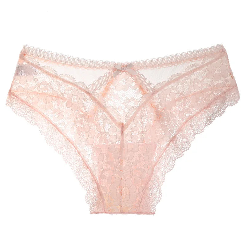 Culotte sexy transparente ajourée en dentelle pour femmes