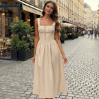 Robe longue à lacets décontractée pour femmes