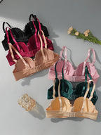 Soutien-gorge à fleurs brodées pour femmes