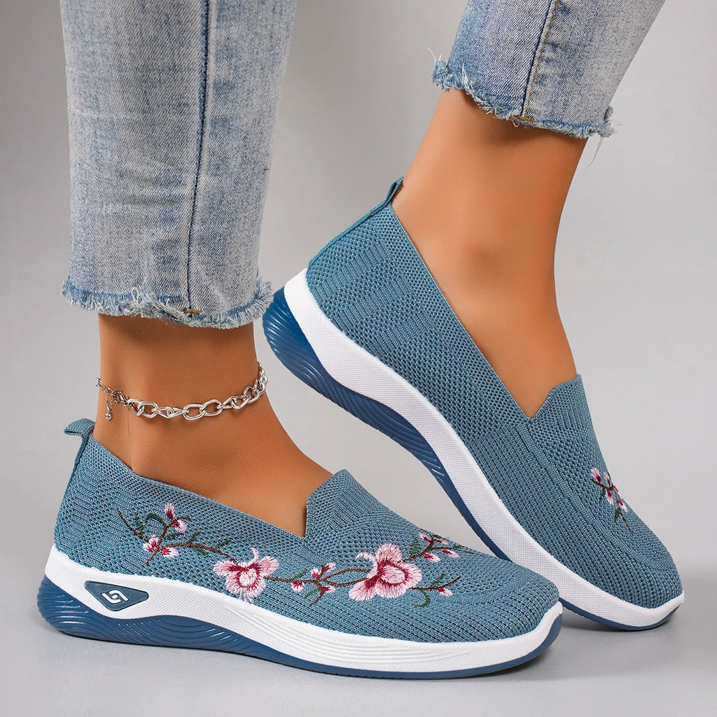 Chaussures plates d'été en maille respirante pour femmes