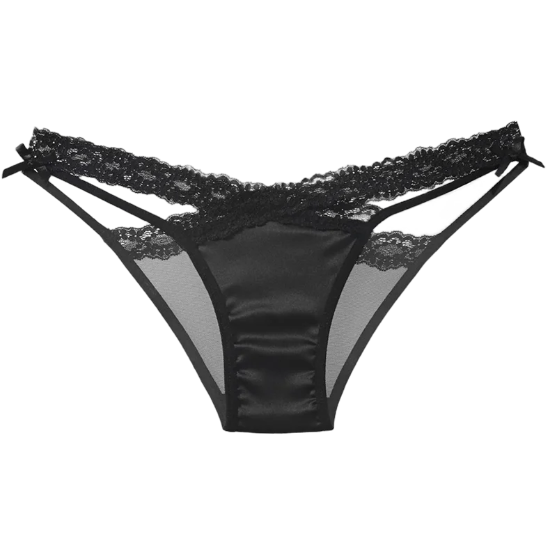 Culotte taille basse en dentelle transparent pour femmes