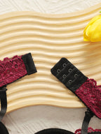 Ensemble de lingerie 2 pièces brodé dentelle de femmes