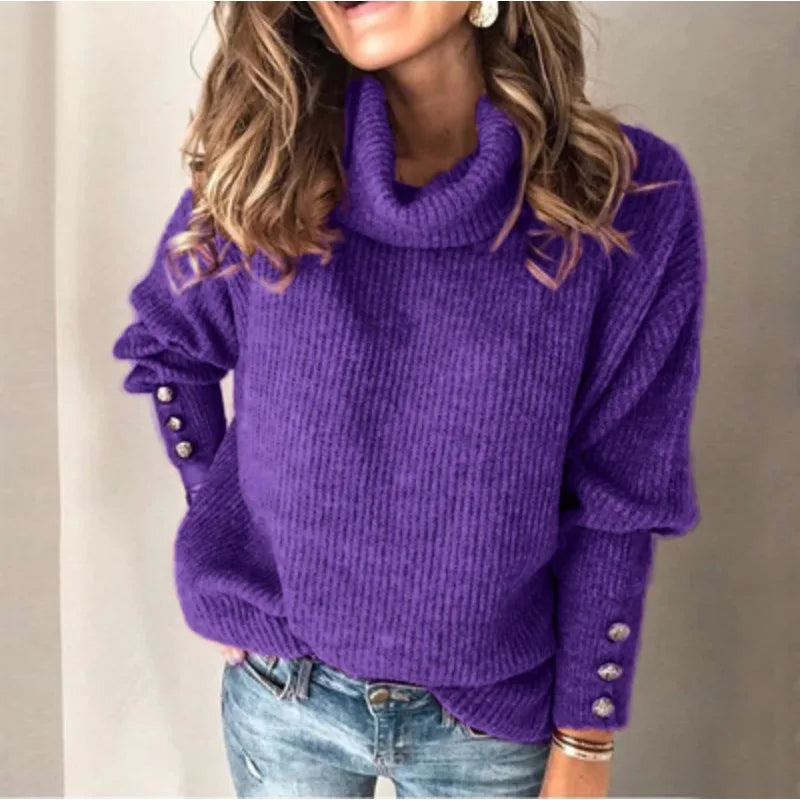 Pull en maille et manches longues pour femmes