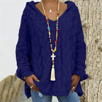 Pull torsadé tricoté de couleur pure pour femmes