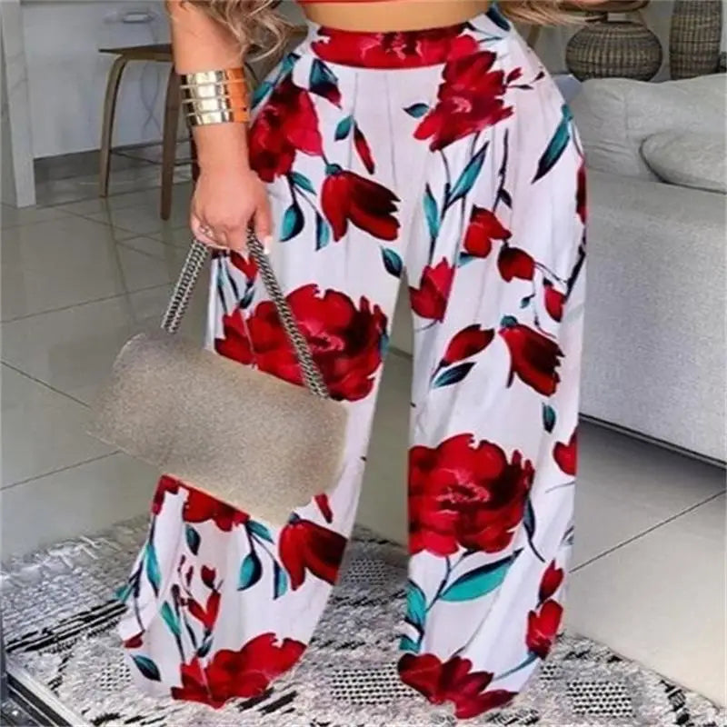 Ensemble deux pièces élégant pantalon long et tailleur léger pour femmes