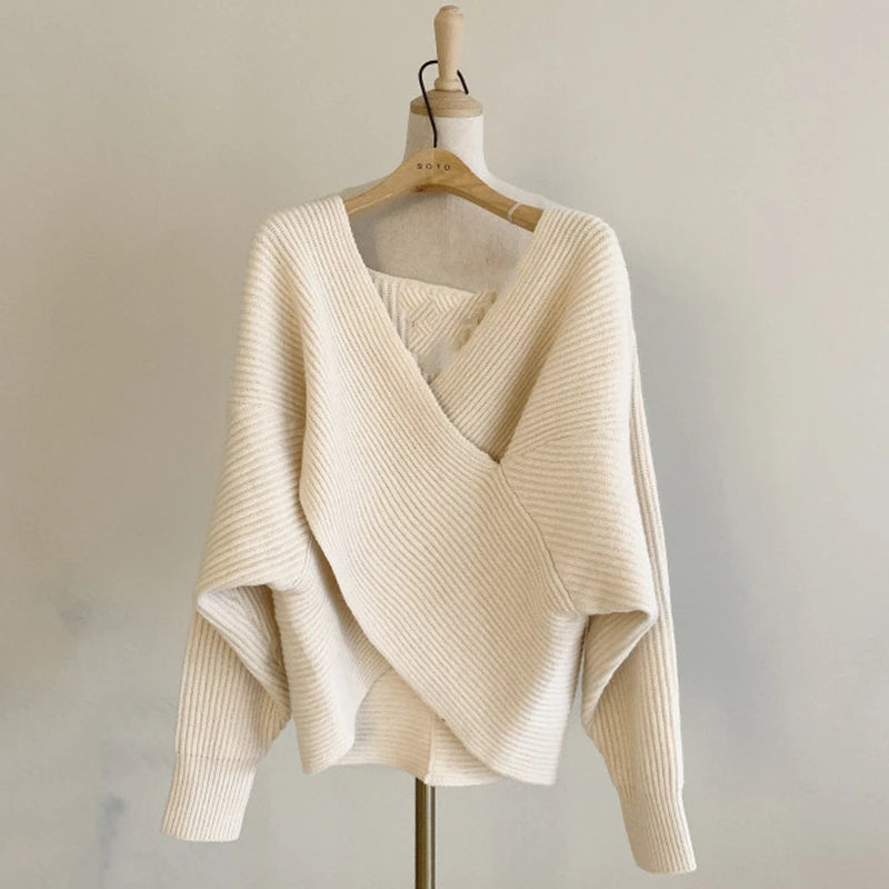 Pull portefeuille croisé pour femmes