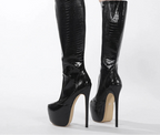 Bottes à plateforme à talons aiguilles extrêmes de 16 cm pour femmes