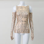 T-shirt en maille transparente pour femmes