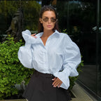 Chemise à manches longues en coton pour femmes