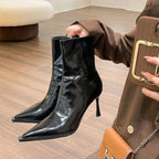 Bottines rétro à bout pointu pour femmes