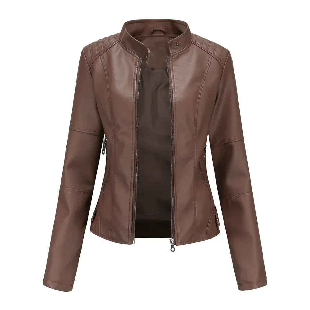 Veste en Faux cuir pour femmes
