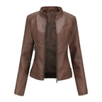 Veste en Faux cuir pour femmes