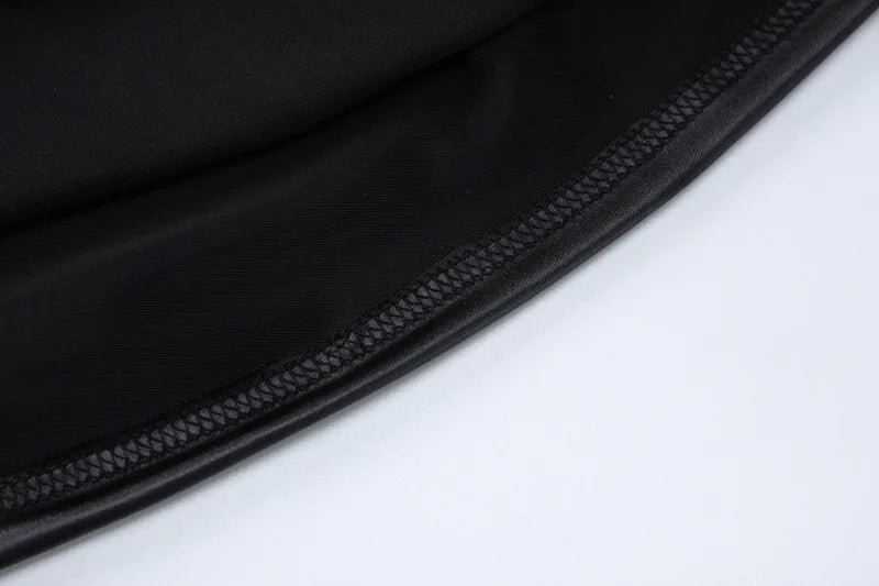 Robe moulante sexy en similicuir à plis pour femmes