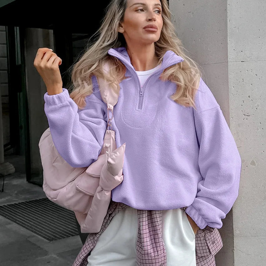 Sweat-shirt à capuche en molleton pour femmes