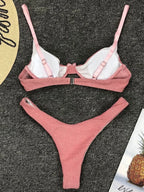 Maillot de bain deux pièces à armatures pour femmes