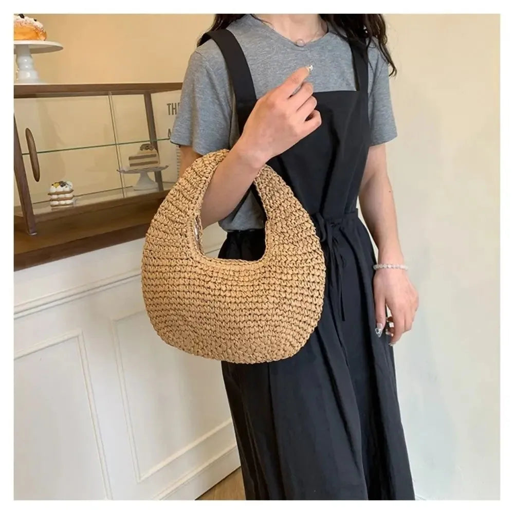 Sac cabas d'été tendance en paille lafite pour femmes