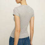 T-shirt court à manches courtes pour femmes