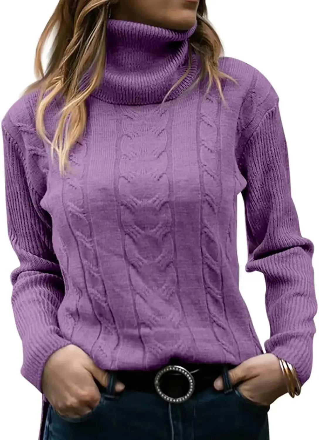 Pull tricoté vintage pour femmes
